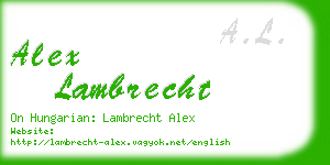 alex lambrecht business card